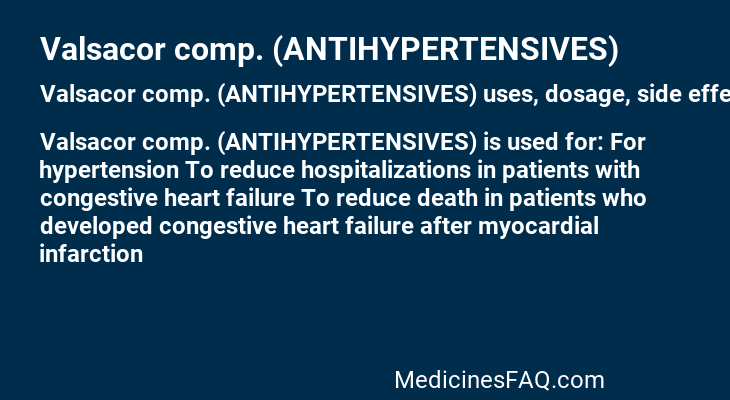 Valsacor comp. (ANTIHYPERTENSIVES)