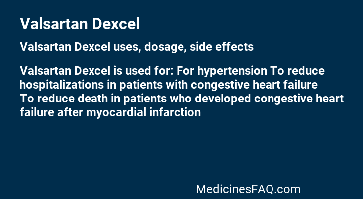 Valsartan Dexcel