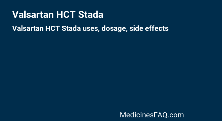 Valsartan HCT Stada