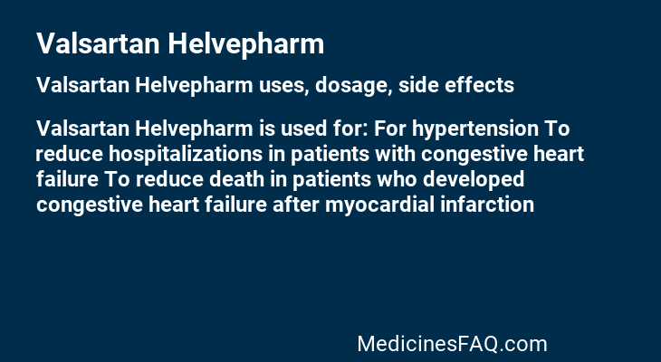 Valsartan Helvepharm