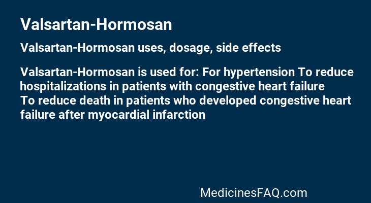 Valsartan-Hormosan