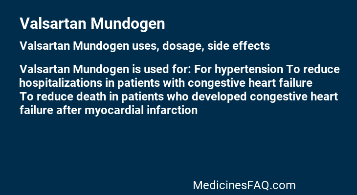 Valsartan Mundogen