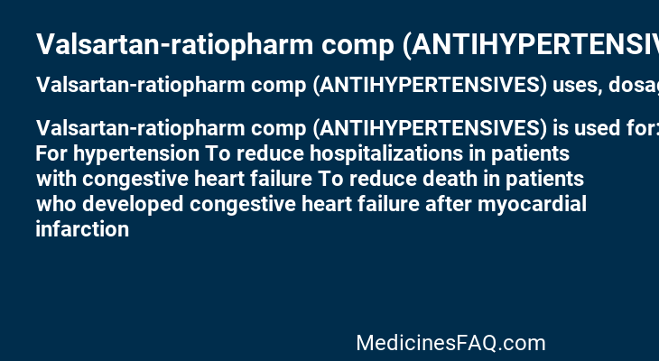 Valsartan-ratiopharm comp (ANTIHYPERTENSIVES)