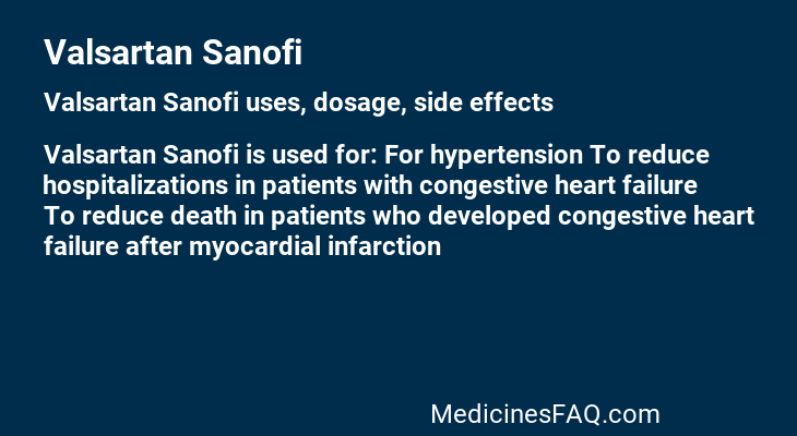 Valsartan Sanofi