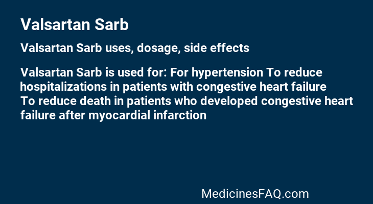 Valsartan Sarb