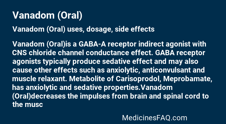 Vanadom (Oral)