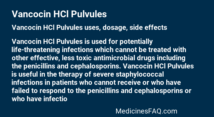 Vancocin HCl Pulvules