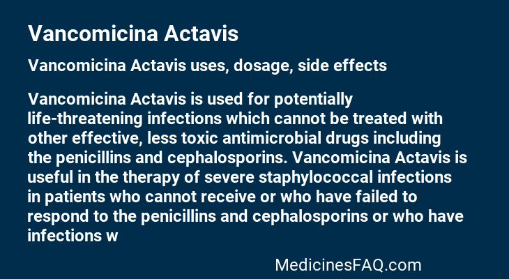 Vancomicina Actavis
