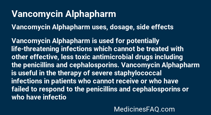 Vancomycin Alphapharm