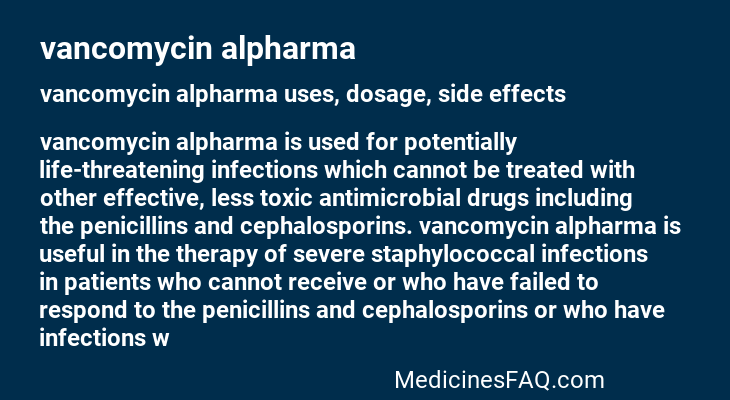 vancomycin alpharma