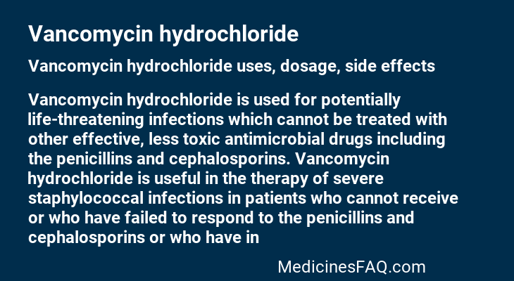 Vancomycin hydrochloride