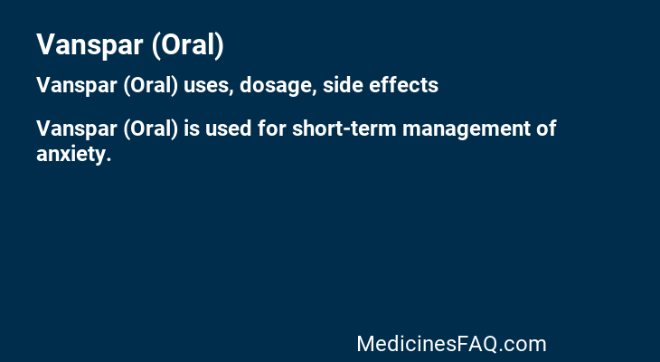 Vanspar (Oral)