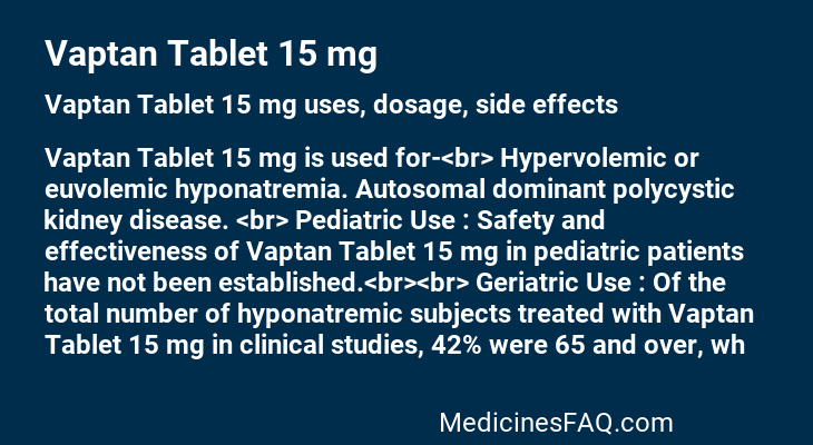 Vaptan Tablet 15 mg