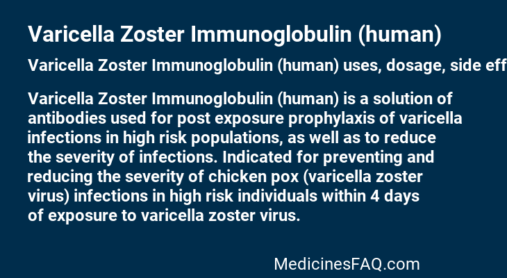 Varicella Zoster Immunoglobulin (human)