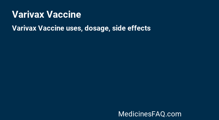 Varivax Vaccine