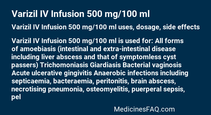 Varizil IV Infusion 500 mg/100 ml