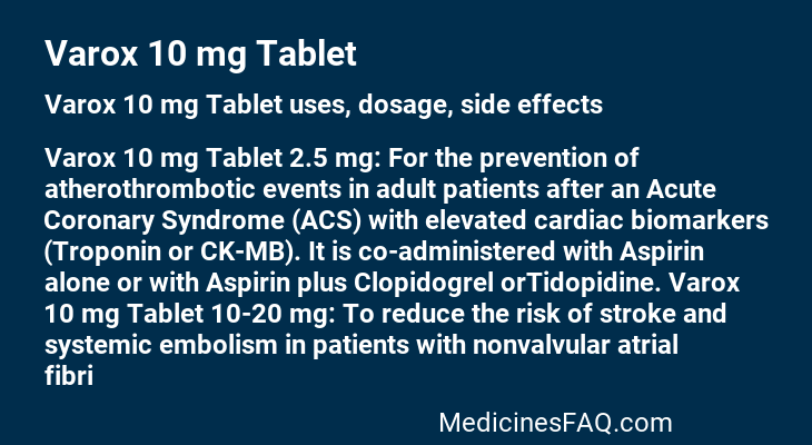 Varox 10 mg Tablet