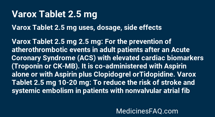 Varox Tablet 2.5 mg