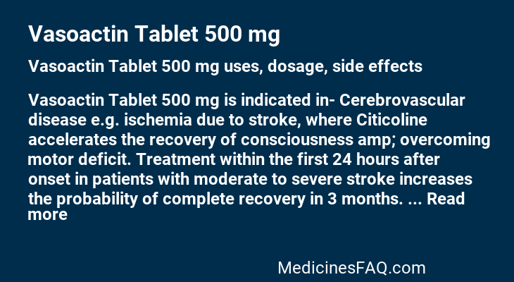 Vasoactin Tablet 500 mg