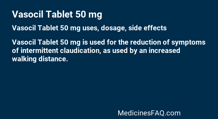 Vasocil Tablet 50 mg
