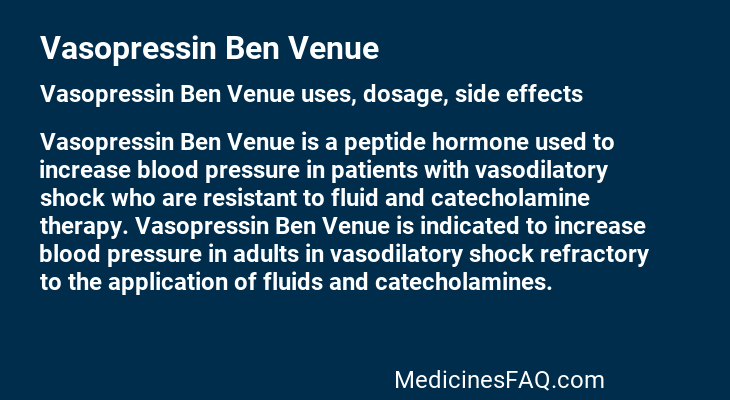 Vasopressin Ben Venue