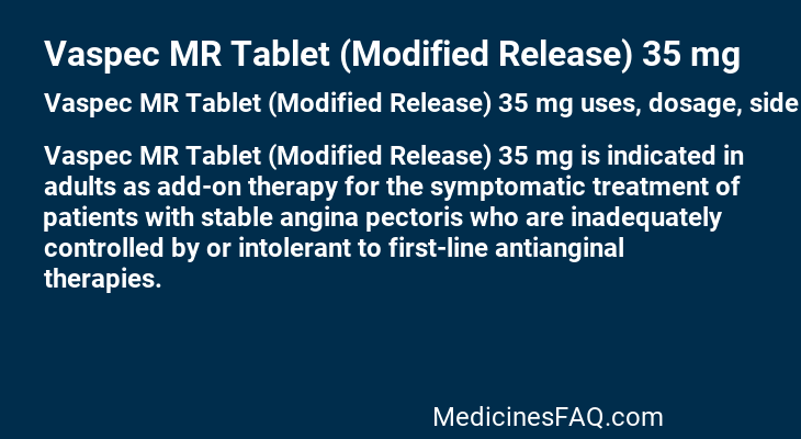 Vaspec MR Tablet (Modified Release) 35 mg
