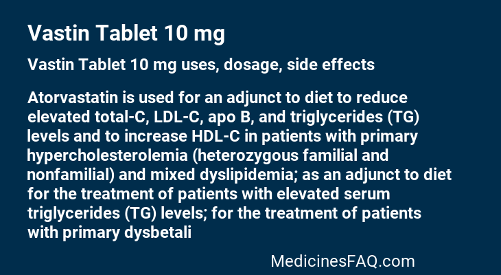 Vastin Tablet 10 mg