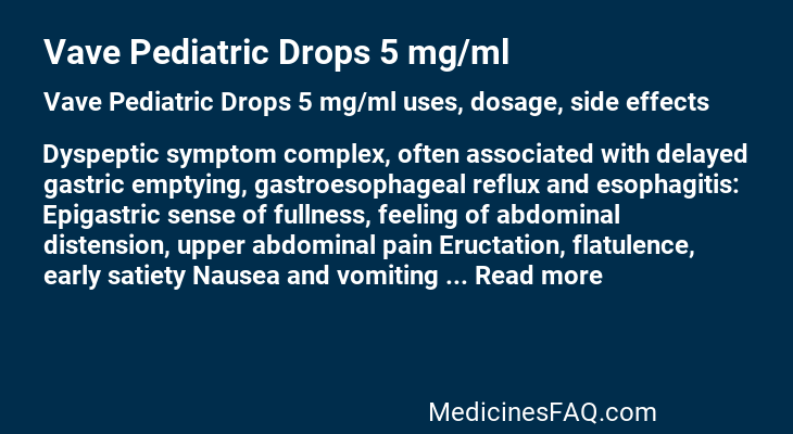 Vave Pediatric Drops 5 mg/ml