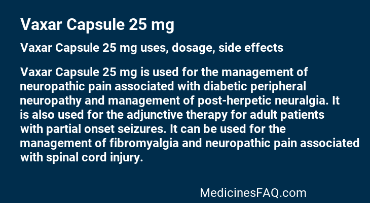 Vaxar Capsule 25 mg