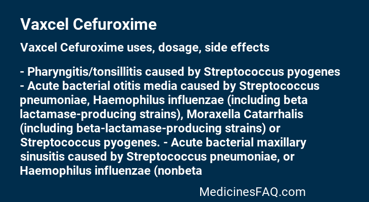 Vaxcel Cefuroxime