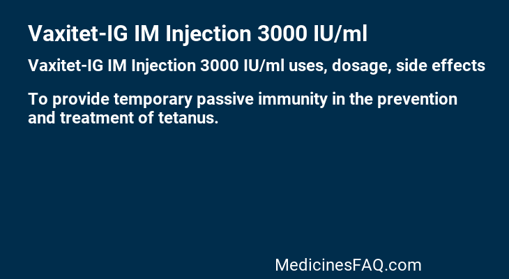 Vaxitet-IG IM Injection 3000 IU/ml