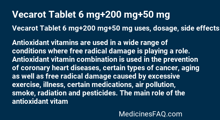 Vecarot Tablet 6 mg+200 mg+50 mg