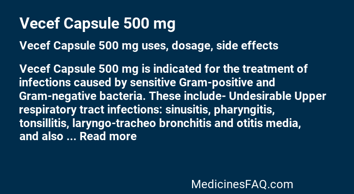 Vecef Capsule 500 mg