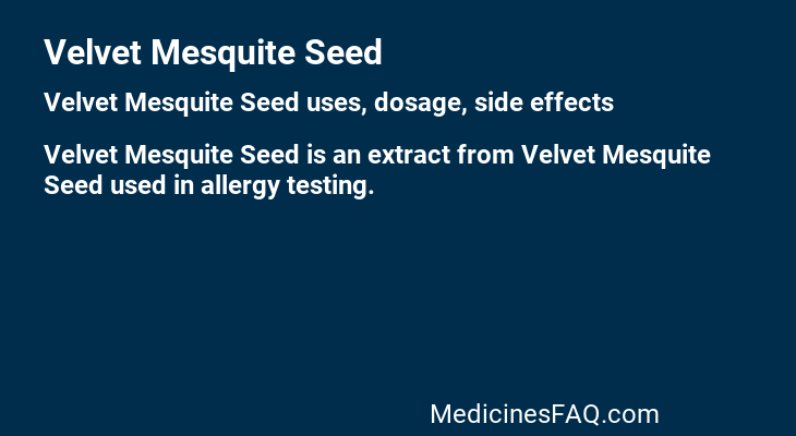 Velvet Mesquite Seed