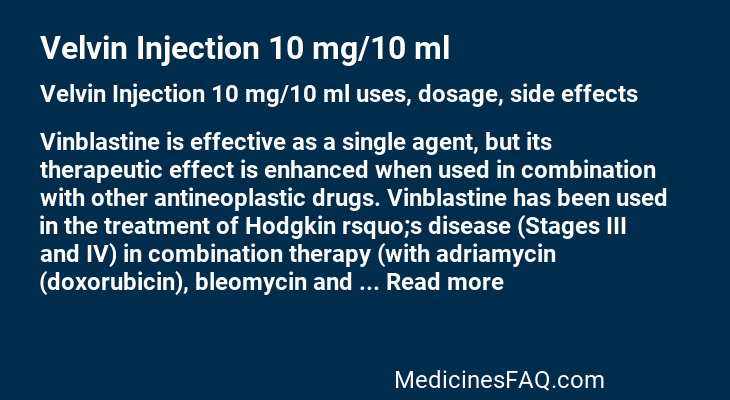 Velvin Injection 10 mg/10 ml