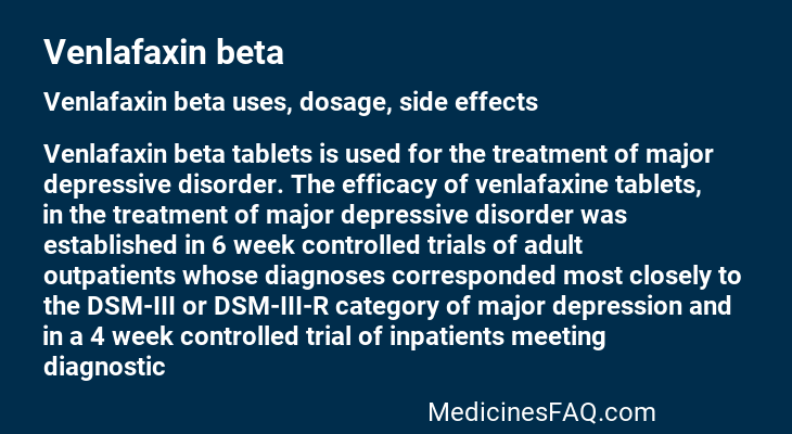 Venlafaxin beta