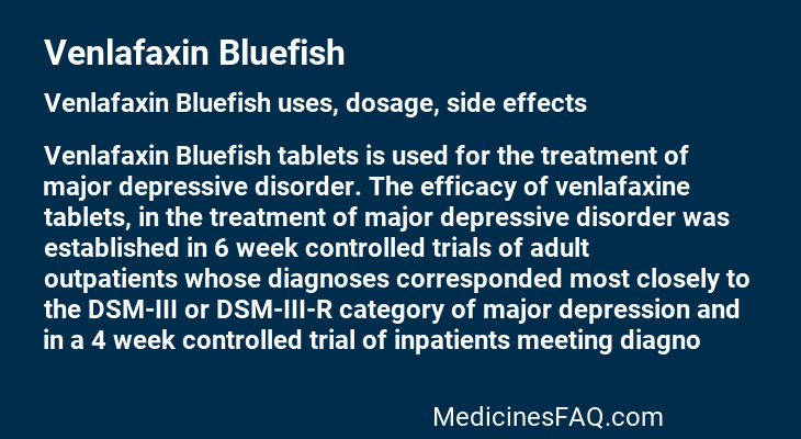 Venlafaxin Bluefish