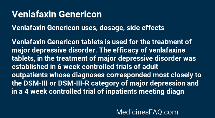 Venlafaxin Genericon