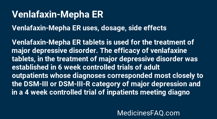 Venlafaxin-Mepha ER