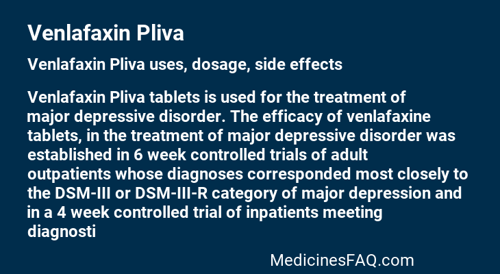 Venlafaxin Pliva