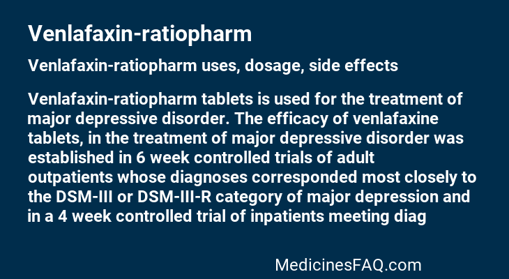 Venlafaxin-ratiopharm