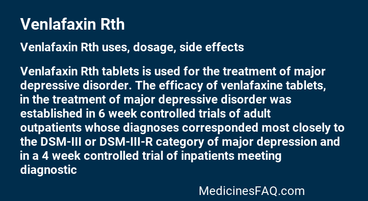 Venlafaxin Rth