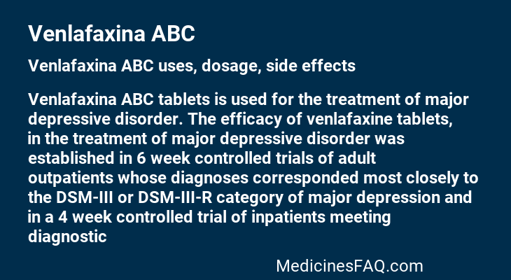 Venlafaxina ABC