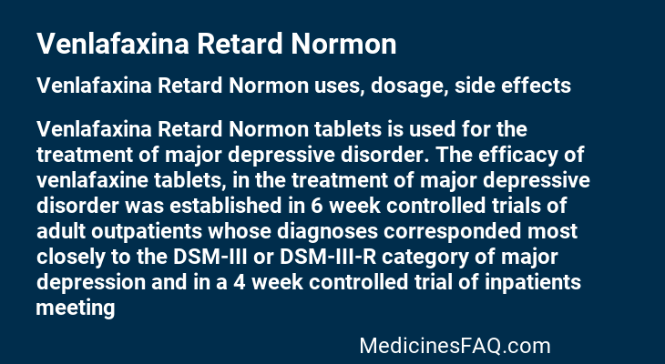 Venlafaxina Retard Normon