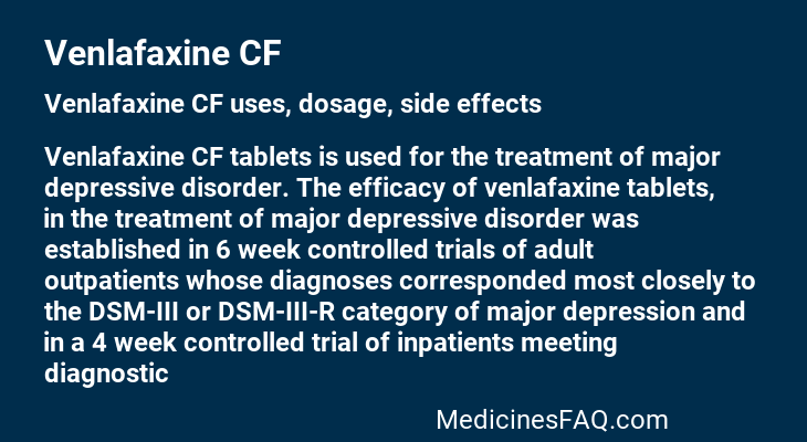 Venlafaxine CF