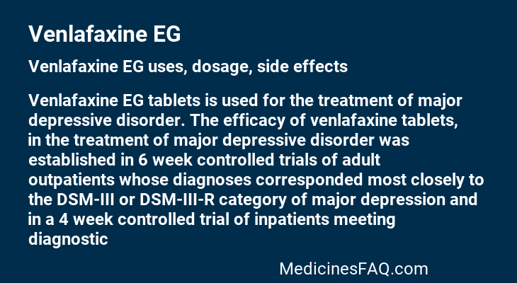 Venlafaxine EG