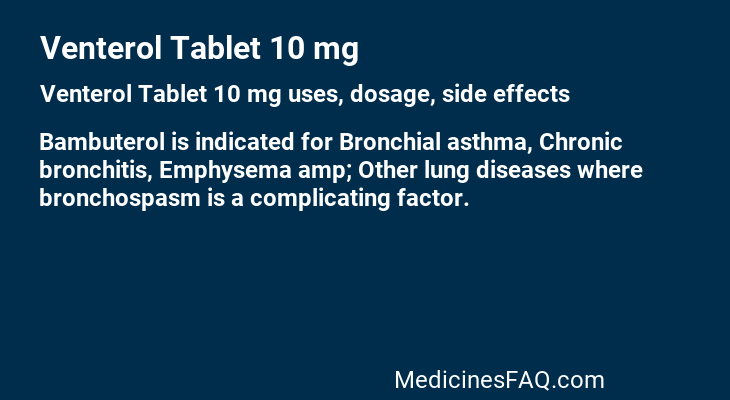 Venterol Tablet 10 mg