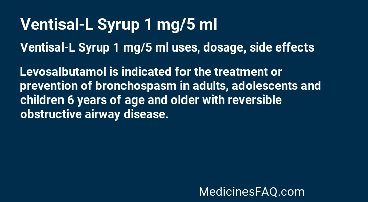 Ventisal-L Syrup 1 mg/5 ml