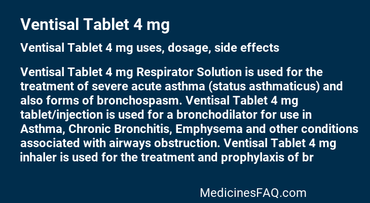 Ventisal Tablet 4 mg
