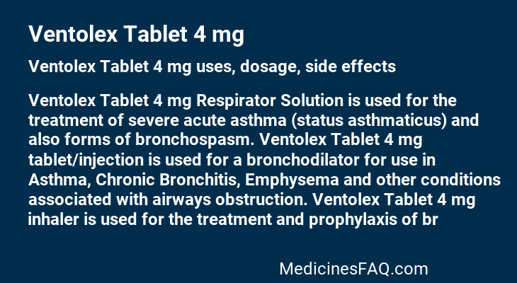 Ventolex Tablet 4 mg